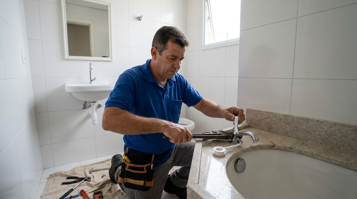 Instalação de torneira de cozinha em Pelotas‑RS